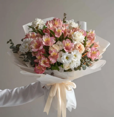 Букет с альстромериями «Танец лепестков»