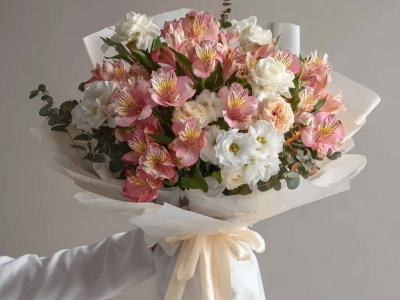 Букет с альстромериями «Танец лепестков»