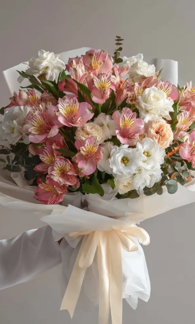 Букет с альстромериями «Танец лепестков»