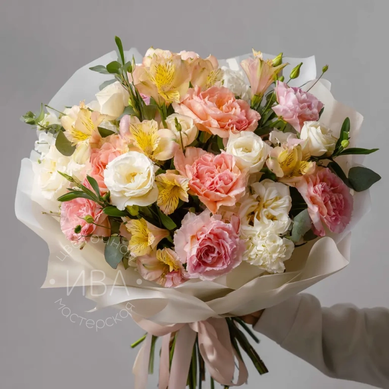 Букет с альстромериями &laquo;Альстромерия в ритме солнца&raquo;