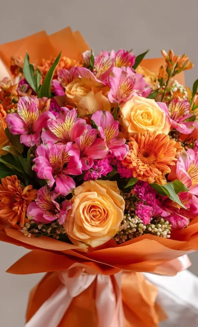 Букет с альстромериями «Праздник цвета»