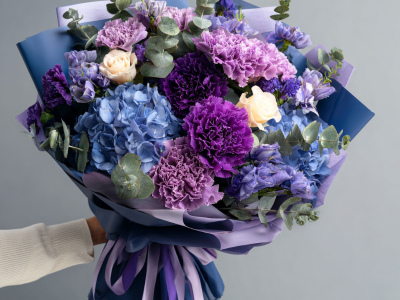 Букет с гвоздиками «Лунный свет»